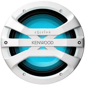 Kenwood XM1041WL 10" 4-Ohm Marine Subwoofer with RBG LED Lighting - Each - White