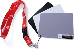 Movo Photo Color/White Balance Card Set for Digital Photography (Index card sized, 5 X 4")
