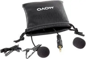 Movo PM10 Deluxe Lavalier Lapel Clip-on Omnidirectional Condenser Microphone for Apple iPhone, iPad, iPod Touch, Android & Windows Smartphones