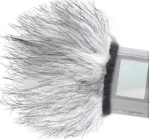 Movo WS9 Furry Outdoor Microphone Windscreen Muff for Portable Digital Recorders up to 3" X 1.5" (W x D) - Fits the Zoom H4n, H5, H6, Tascam DR-40, DR-05, DR-07 & Similar Recorders