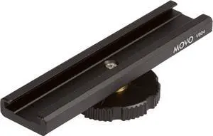 Movo VB04 Accessory Cold Shoe Metal Extension Bracket - Fixed Mount - for Lights, Monitors, Microphones and More