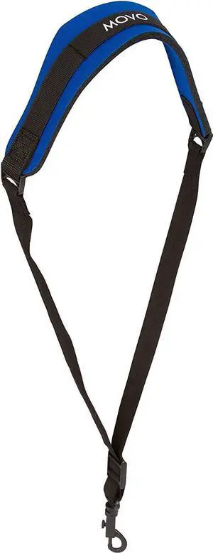 Movo MS-20L-B Neoprene Instrument Strap for Saxophones, Horns, Basoons & More