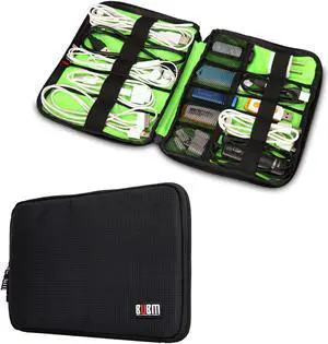 BUBM Gray Cable Organizer Electronics Accessories Case USB Drive Shuttle
