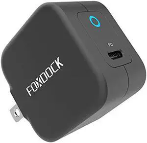 20W USB C Fast Charger for iPhone12 Mini/iPhone 12 Pro/iPhone 12 Pro Max, One-Port USB PD Wall Charger with Foldable Plug, Power Adapter Compatible with iPhone 11, iPhone 8, iPad Pro Switch (Black)