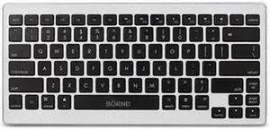 Bornd B33 Wireless Bluetooth 3.0 Keyboard for PC/ipad 1,2,3, Mini/Tablet/Smart Phone (Silver) - B33 SILVER