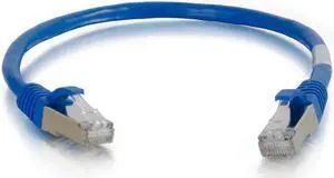 C2G 00674 Cat6a Cable - Snagless Shielded Ethernet Network Patch Cable, Blue (3 Feet, 0.91 Meters)