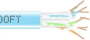 Black Box EYN871B-PB-1000 CAT6 550-MHz Solid Bulk Cable - Unshielded, Plenum, Blue, 1000 ft. Pull Box
