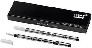 montblanc refill Legrand 2 X 1 Pacific Blue Mystery black 114834 Fineliner B Broad for pen (Mystery Black)