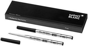 MONTBLANC 2 REFILL PENNA A SFERA (F) MYSTERY BLACK (NERO) 116189 …