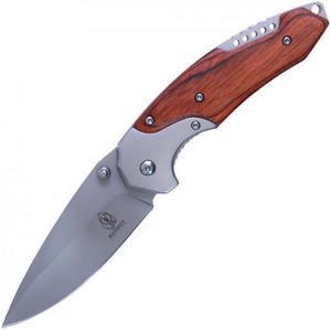 Wartech Black Wood Tactical Clever Blade Pocket Knife - BladeDealUSA