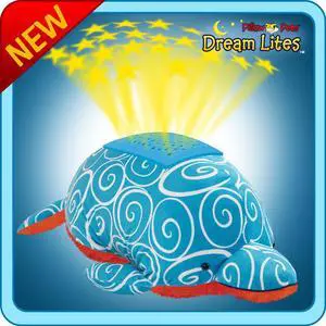 Authentic Pillow Pets Swirly Dolphin Dream Lites Toy Gift
