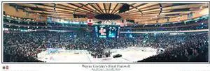 NHL Madison Square Garden April 18, 1999 Wayne Gretzky's Final Farewell - 13.5x39 Panoramic Poster with Black Metal Frame #4004