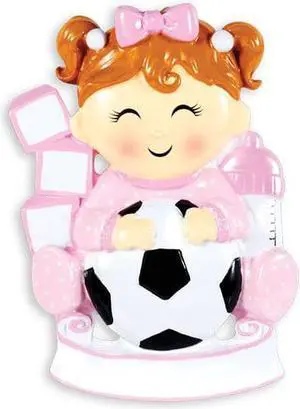 Child Future Soccer Star Girl Personalized Christmas Tree Ornament