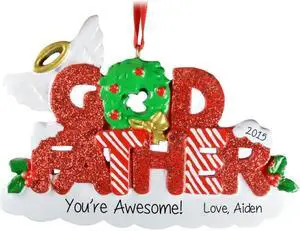 Godfather Personalized Christmas Tree Ornament
