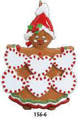 Sweet Gingerbread 6 Personalized Christmas Tree Ornament