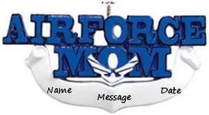 Air Force Mom Personalized Christmas Tree Ornament