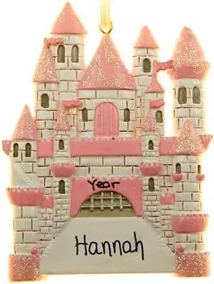 Castle Personalized Christmas Tree Ornament