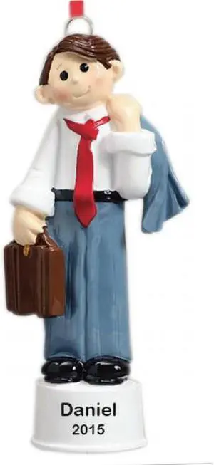 Business Man Personalized Christmas Tree Ornament