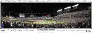 Chicago Cubs 2016 WS Game 3 Wrigley Field  Facsimile Signs - 13.5x39 Unframed Panoramic Poster #2117