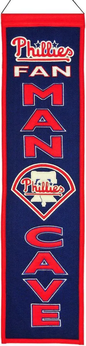 Philadelphia Phillies - 8"x32" Heavy Wool with Embroidery Sport Team Logo Unframed Man Cave Banner #2021