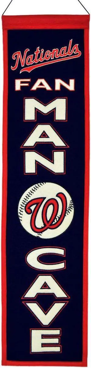 Washington Nationals - 8"x32" Heavy Wool with Embroidery Sport Team Logo Unframed Man Cave Banner #2030