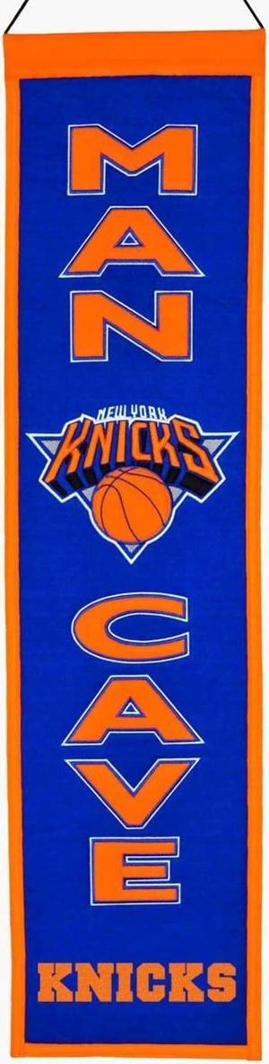 New York Knicks - 8"x32" Heavy Wool with Embroidery Sport Team Logo Unframed Man Cave Banner #3020