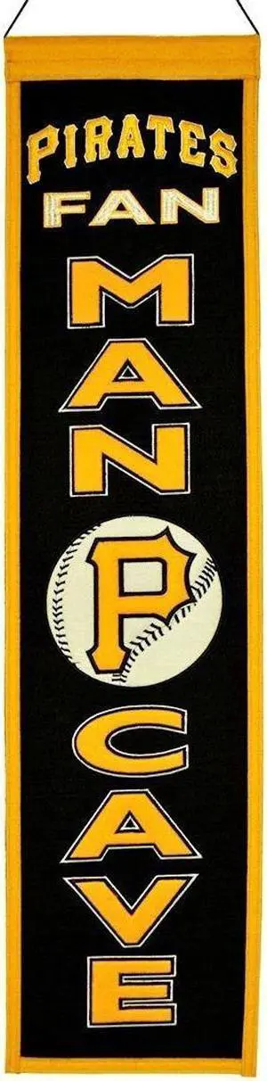 Pittsburgh Pirates - 8"x32" Heavy Wool with Embroidery Sport Team Logo Unframed Man Cave Banner #2022