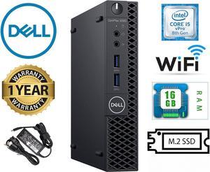 Dell Optiplex 3060 Micro Form Factor Desktop, Intel 6 Core i5 8500T 2.1Ghz, 16GB DDR4, 512GB M.2 SSD, Wi-Fi, HDMI, Windows 11 Pro