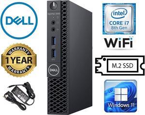 Dell Optiplex 3060 Micro Form Factor Desktop, Intel 6 Core i7 8700T 2.4Ghz to 4 Ghz, 32GB DDR4, 256gb  NVMe M.2 SSD, Wi-Fi, HDMI, Windows 11 Pro or Windows 10 Pro Upon Request 32GB DDR4 256 GB PCIe