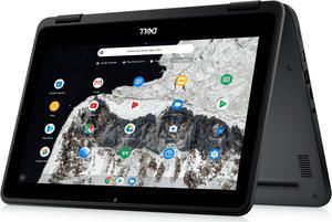 Dell 3100 2-in-1 11.6-inch Touchscreen Chromebook Laptop - Intel Celeron N4000, 4GB Ram, 32GB SSD, Webcam, USB Type-C, USB 3.1, Wireless 802.11AC 2x2 + BT 5.0, ChromeOS