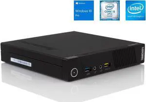 Lenovo ThinkCentre M93p Tiny Desktop - 4th Gen Intel Core i5-4570T (Up to 3.60GHz), 16GB RAM, NEW 480GB SSD, DisplayPort, VGA, LAN, Wi-Fi, Windows 10 Pro, Keyboard & Mouse - Grade A