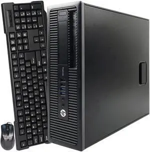 HP ProDesk 600 G1 SFF Computer - Grade A - 4th Generation Intel Core i3 3.40 GHz, 8 GB DDR3, NEW 120GB SSD, DVDRW, Intel HD Graphics 4400, Windows 10 Pro - Keyboard/Mouse