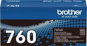 Brother Genuine TN-760 High Yield Toner Cartridge - Black TN760 Brother Genuine TN-760 High Yield Toner Cartridge - Black TN760