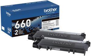 Brother TN-660 High Yield Black Toner Cartridge (2-Pack)