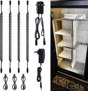 TORCHSTAR LED (4) 12" Linkable Light Bars, Safe Lighting Kit 3CCT Motion Sensor Under Cabinet lights, 3000K/4000K/5000K Selectable, 600LM Safe Light Kit for Gun Safe Locker Closet