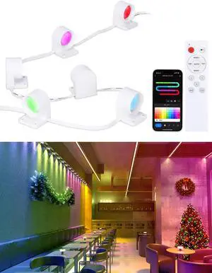 33ft LED Smart String Light, RGBCWIC Commercial Ambiance Light Fixture