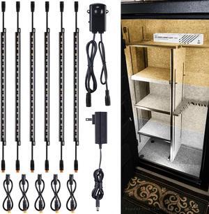 TORCHSTAR LED Safe Lighting Kit 3CCT, (6) 12" Linkable Light Bars, Motion Sensor, 3000K/4000K/5000K Selectable, Safe Light Kit for Gun Safe Under Cabinet Locker Closet