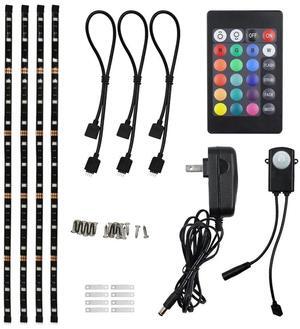 LED Strip Lights for 32 Inch-60 Inch HDTV, RGB LED TV Backlight Kit with Remote, ETL Listed, 16 Colors Changing Multi-color 5050 LEDs Bias Lighting, UL Adapter, Home Theater, Gaming Computer