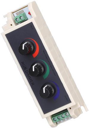 DC12V-24V 9A PWM RGB LED Dimmer Controller, 3 Channel Output for RGB Multi-Color LED Strip Lights & Single Color LED Strip Lights