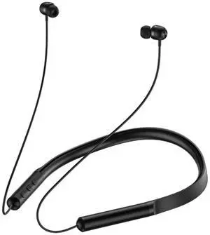 Neckband Wireless Earphones, Black Sports Headphones