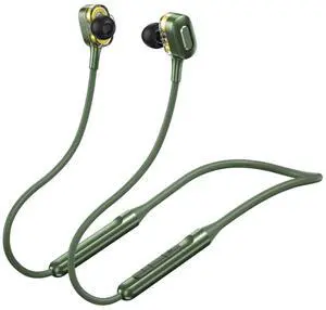 Neckband Wireless Earphones, Bluetooth Sports Headphones InEar Earbuds, Green