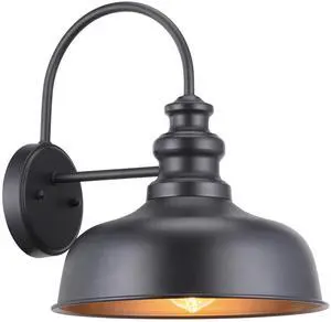 11 Inch Gooseneck Barn Light, Farmhouse Wall Sconce, E26 Base, Waterproof
