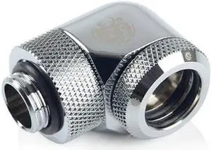 Bitspower Silver Shining Enhance Rotary G1/4" 90-Degree Multi-Link Adapter For OD 14MM (2PCS)