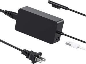 Surface Laptop Charger Surface Pro Charger Power Supply 65W 15V 4A Magnetic Replacement AC Adapter Compatible with Microsoft Surface Pro 3/4/5/6/7/8/9/X Surface Laptop1/2/3/4 Surface Go Surface Book