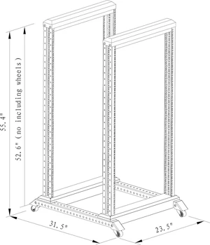 27U 4 Post Open Frame 19inch Server/Audio Networking Data Steel Rack Deep 24inch with one Fixed Shelf 27U 4 Post Open Frame 19inch Server/Audio Networking Data Steel Rack Deep 24inch with one Fixed Shelf