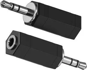 3.5mm Stereo to Mono Adapter 2 Pack TRS Stereo Male Plug to 1/8 Mono Female Jack 3.5mm Stereo to Mono Adapter 2 Pack TRS Stereo Male Plug to 1/8 Mono Female Jack