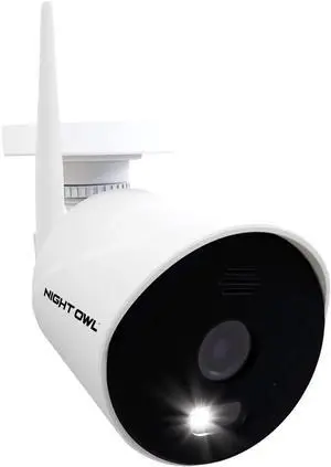 Night Owl Wi-Fi IP Plug-In 1080p Spotlight Camera With 2-Way Audio, Audio Alerts And Siren, White