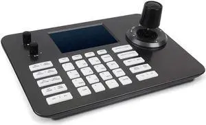 PTZ Controller Camera Controller POE Network 4D Joystick Decoding Keyboard Indoor with 5 Inch LCD Screen, 480p