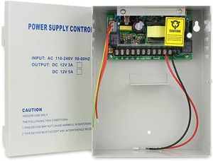 Power Supply for Door Access System, AC 110-240V to DC 12V 5A Power Supply for Door Access System, AC 110-240V to DC 12V 5A