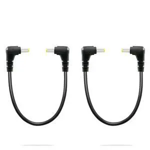 2 PCS DC 5.5MM x 2.5MM 90 Degree Male to Male Plug Cable, 18AWG Right Angle DC5525 Power Cable Extension Cord for Strip Lihgt,CCTV,Monitors,etc(0.3m) 2 PCS DC 5.5MM x 2.5MM 90 Degree Male to Male Plug Cable, 18AWG Right Angle DC5525 Power Cable Extension Cord for Strip Lihgt,CCTV,Monitors,etc(0.3m)
